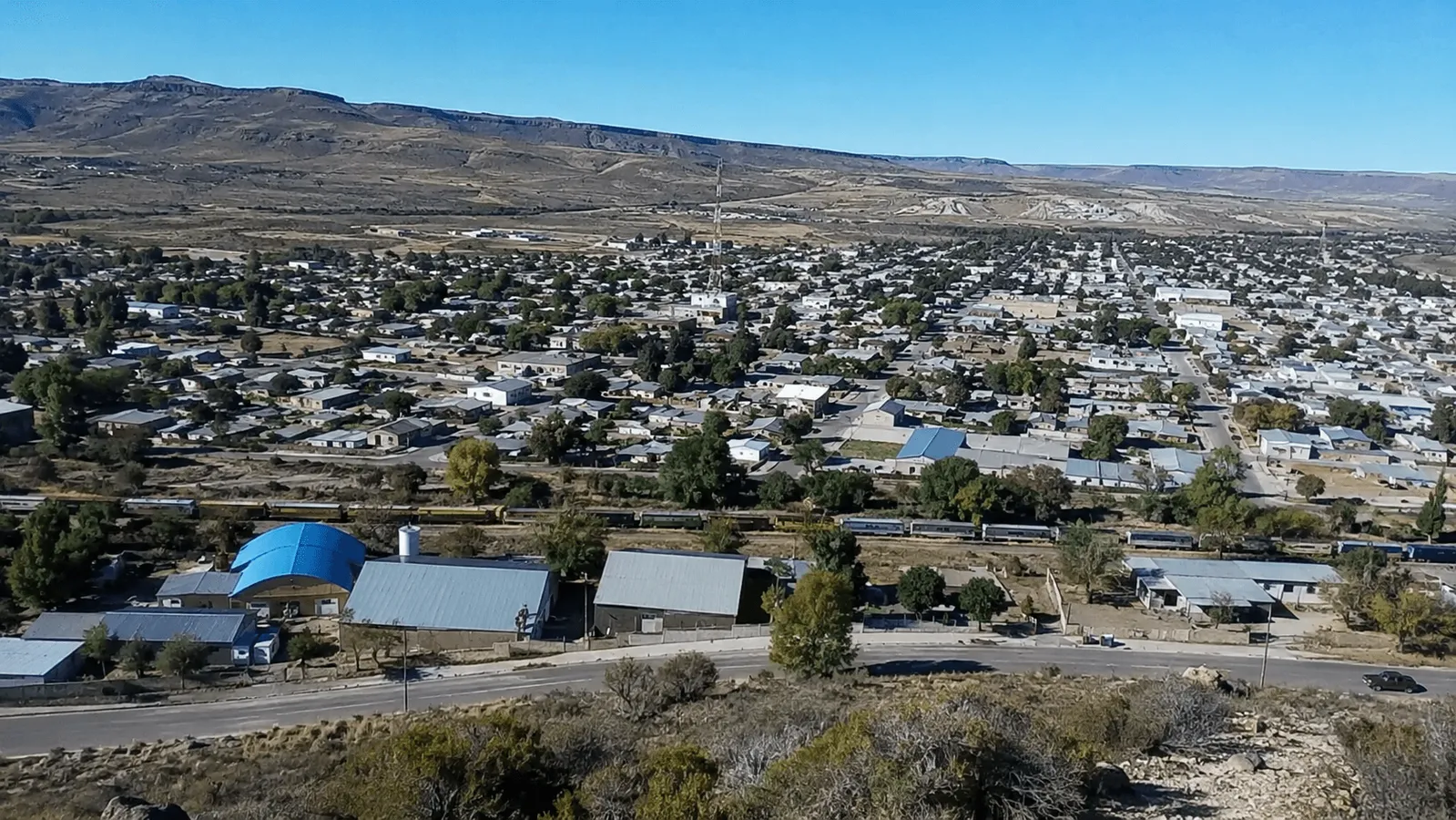 Vista aérea de la ciudad de Chos Malal